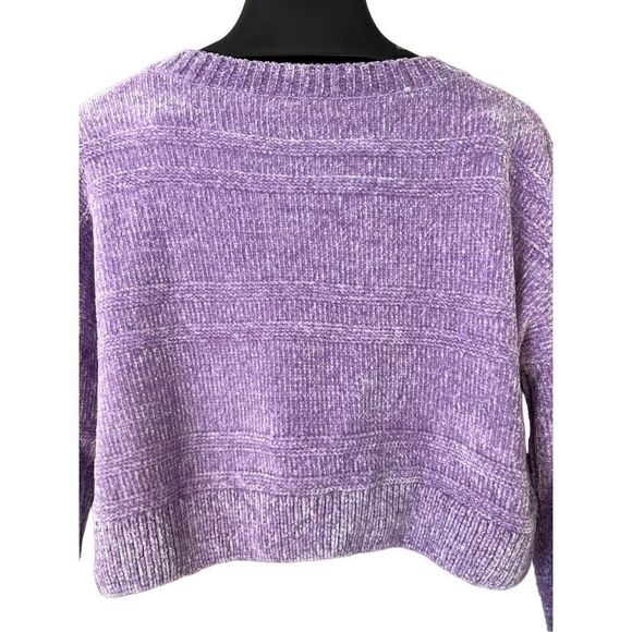 SO Goods For Life Sweater Women’s SZ M Long Sleeve Purple Soft Nice - Picture 4 of 8